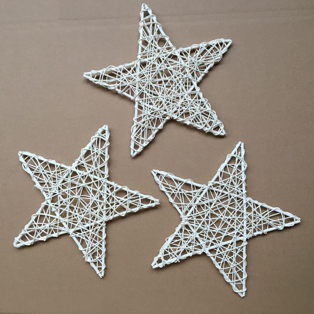 Kerst Mode Natuurlijke Rotan Wijnstok DIY Ster Krans Guirlande Party Kerstboom Thuis Window Decor Ornament
