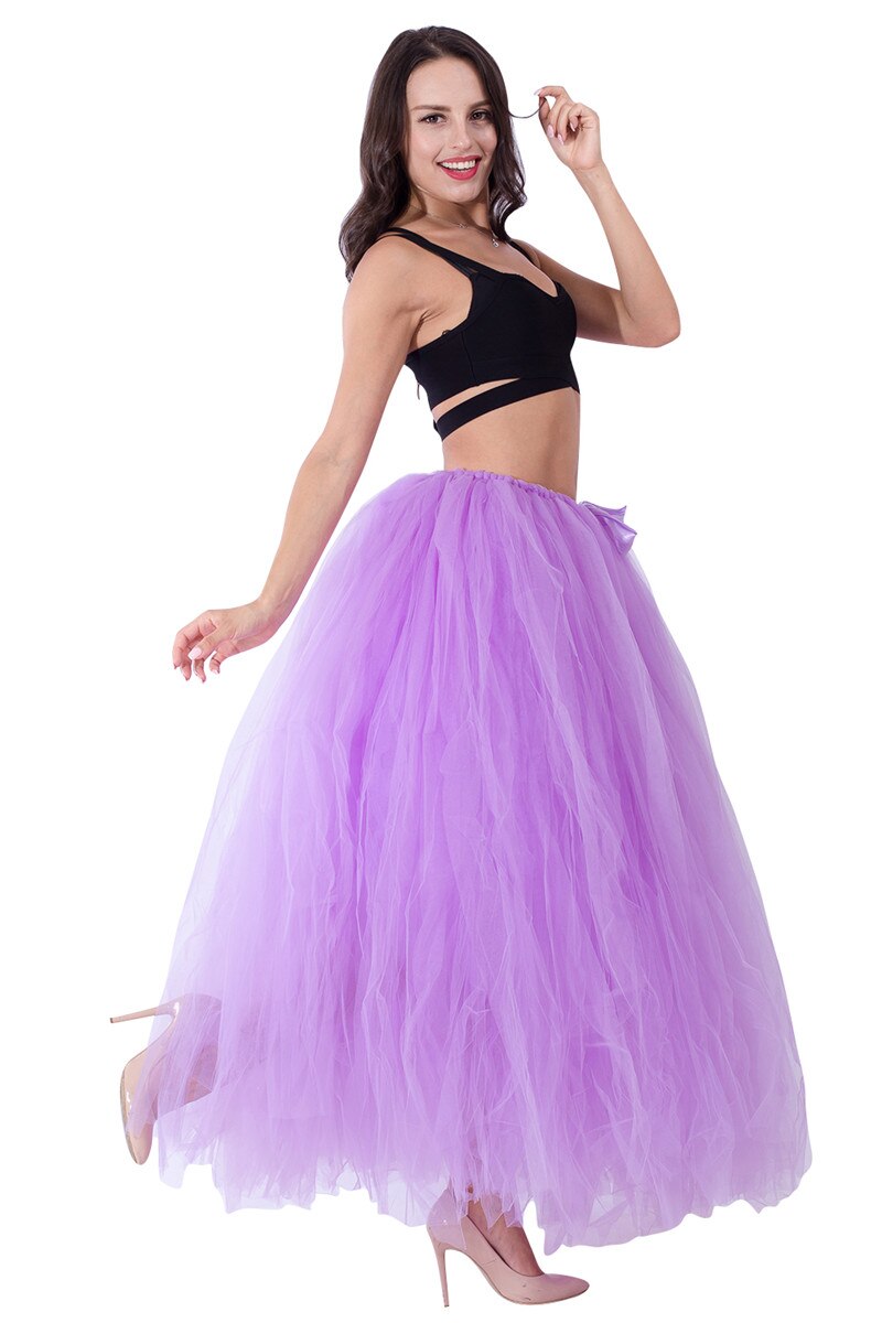 Schwarz Hoopless Lange Petticoat Hochzeit Krinoline Ballkleid Unterrock Schichten Tüll Rock Frau Erwachsene Tutu Braut Zubehör