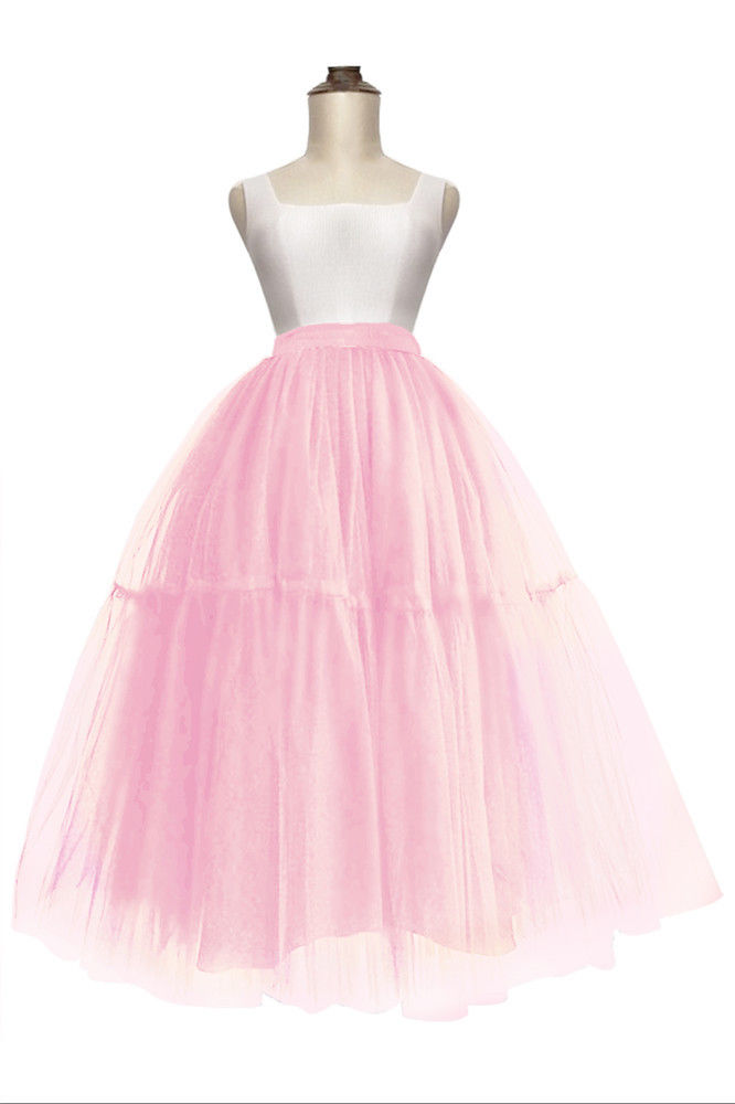 Schwarz Lange Hochzeit Petticoat Tüll Felsen Brautkleid Ballkleid Unterrock Hochzeit Zubehör: Rosa