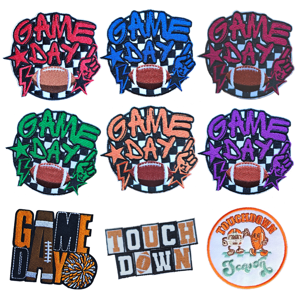 Spieltag Emblem Kleidung Zubehör Abzeichen Aufkleber gestickte Stickerei Aufkleber Aufbügeln Flecken