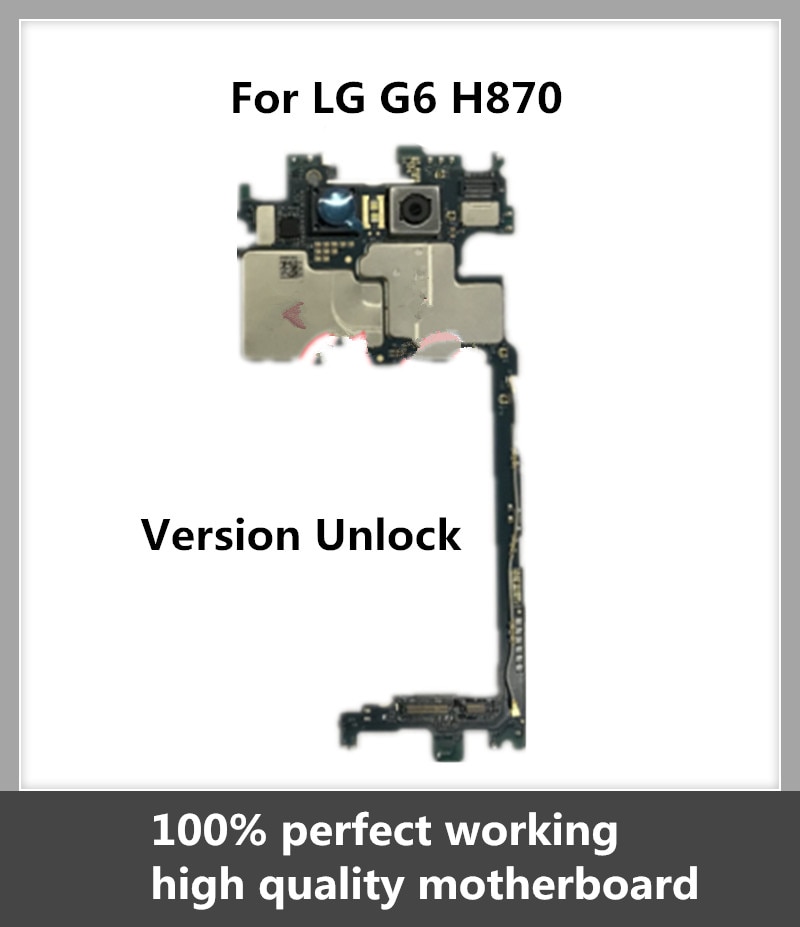 Placa base Original para teléfono LG G6 H870, desbloqueo de fábrica, placa base para sistema operativo Android con funciones completas, buen funcionamiento