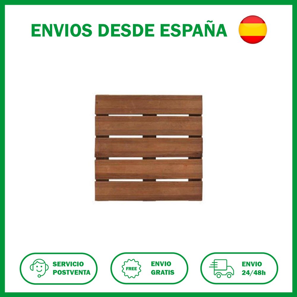 Tarima Lamas Madera Bolenia Marron Forest 50 X 50 Cm. Jardinería.