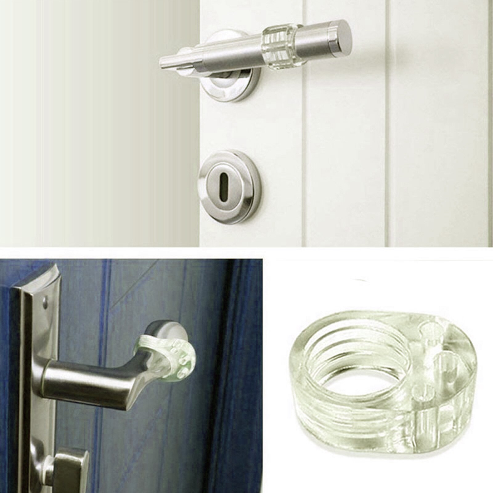 Handle Buffer 4 Pcs Silicone Door Stopper Transparent Door Handl... – Grandado