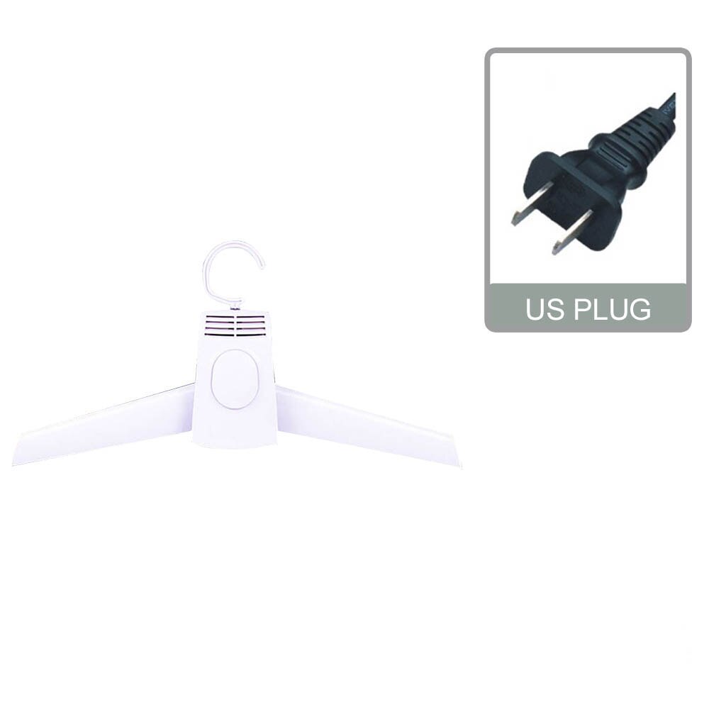 Doek Hanger Draagbare Opvouwbare Hanger Multifunctionele Reizen Drogen Hanger Huishoudelijke Intelligente Wasdroger Schoen Droger: White US plug