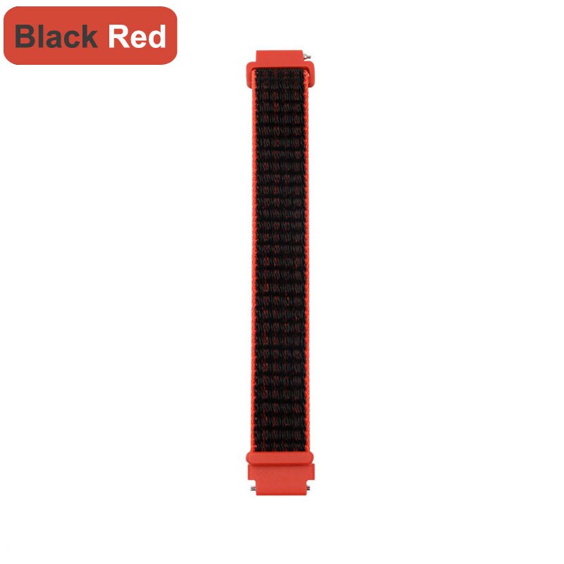 Fitbit Inspire HR Band Replacement Bracelet For Fitbit inspire Nylon Wrist Strap Velcro Wristband Smart accessories: Black Red