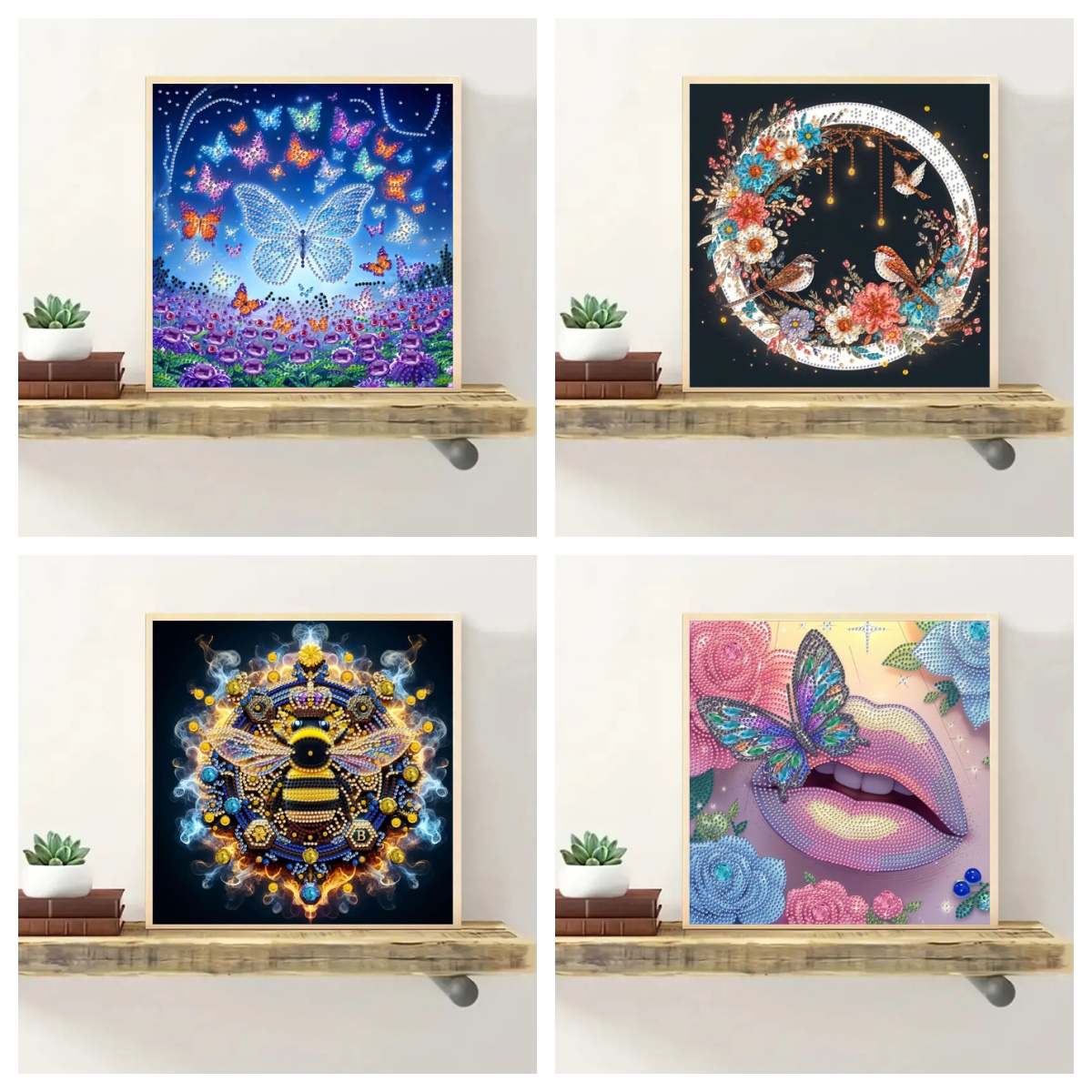 1-delige 5D dierendiamantschilderset, frameloze doe-het-zelf-huisdecoratie of festivalcadeau diamantkunstset en volledige set gereedschappen