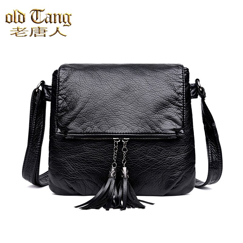 Oude Tang Zachte Pu Lederen Schoudertassen Voor Vrouwen Messenger Bags Crossbody Mode Vrouwen Tas Vrouwelijke Flap bolsa