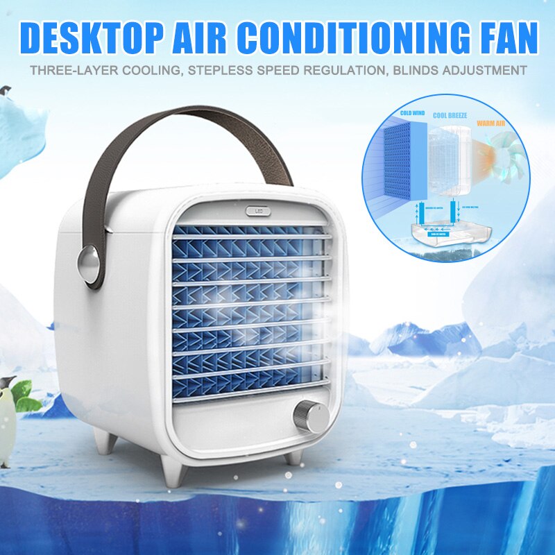 Draagbare Airconditioner Persoonlijke Ruimte Koeler Desktop Mini Usb Oplaadbare Draagbare Ventilator I88: Default Title