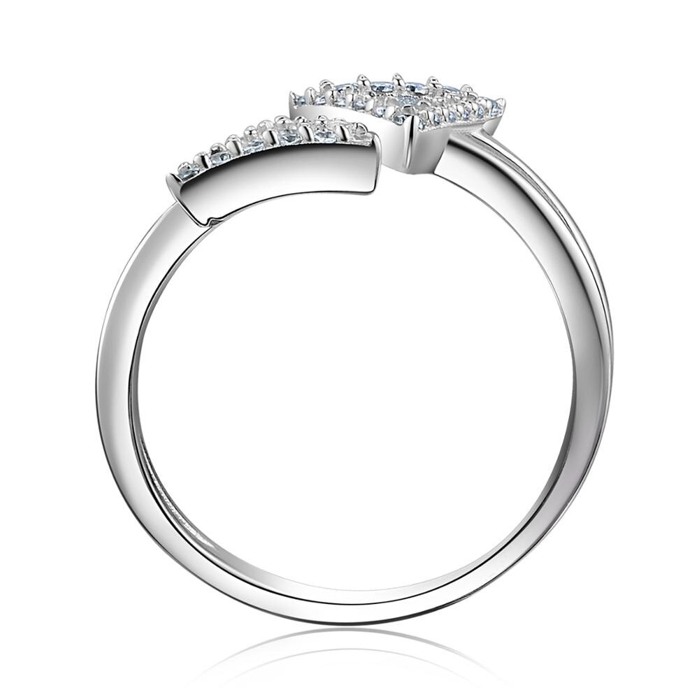 Newshe 925 Sterling Silver Unique Wedding Ring Engagement Band For Women 0.45 Ct AAA CZ Classic Jewelry NR5016