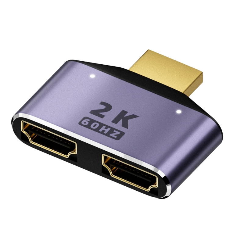 Conversores de adaptador divisor de cabo 1 em 2 portas externas macho para 2 1080P para vídeos de jogos multimídia