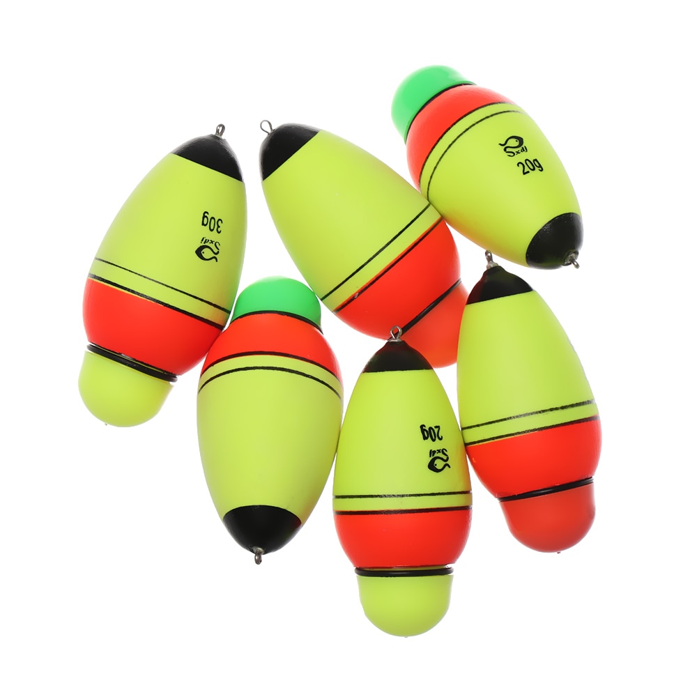 1PC Electronic Fishing Night Float Eva Foam Ball Boia Bobber Light Stick Plastic Battery With 1Button Cells Fishing Tackle Acces