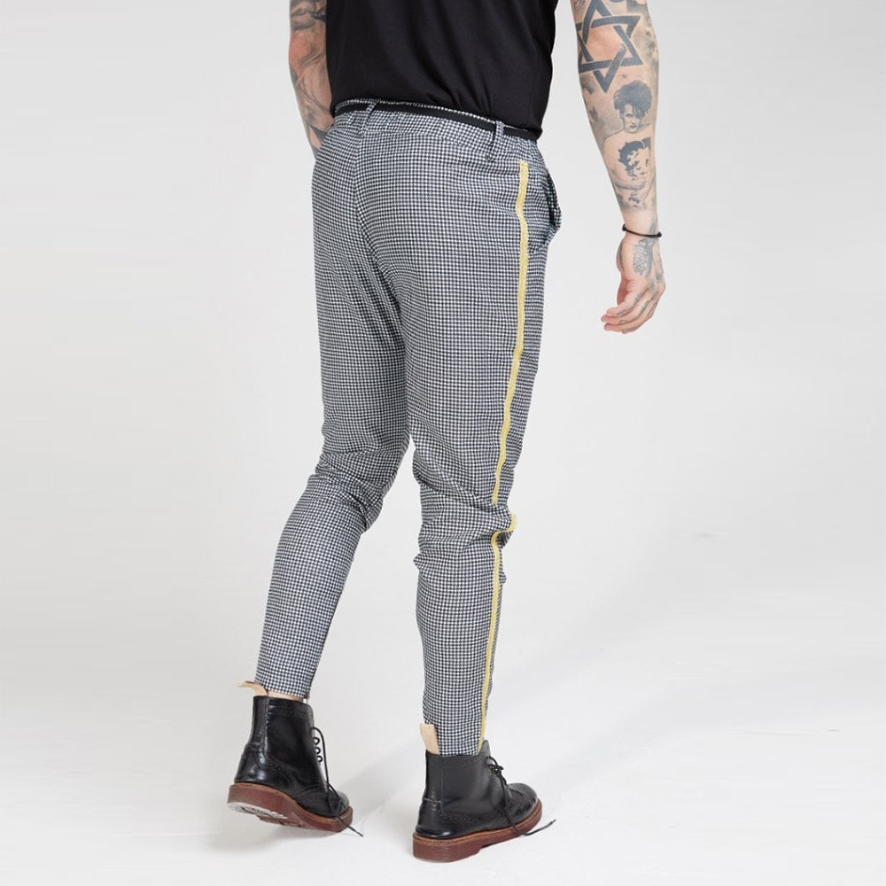 Plaid Hosen Männer Hüfte hüpfen Streetwear Jogginghose Dünne Hosen Männer Turnhallen Kleidung Chino Herren Jogger Hosen