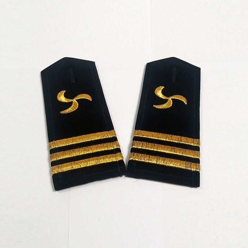 Uniforme de chemise de la marine américaine 10 paires, Badge d'épaule, hélice ancre, épaulettes à bande dorée, décor de vêtements artisanaux pour Costume de la marine: propeller 3