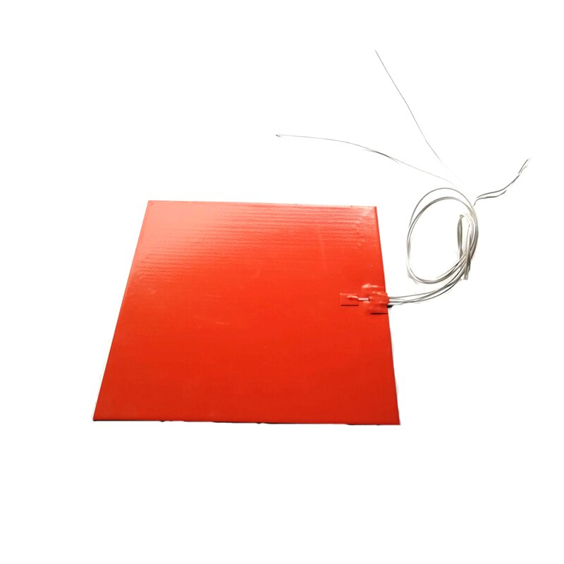 Plaque chauffante en silicone 24v 90w 250*300*1.5mm | Lit chauffant pour imprimante 3d 1 côté 100k, thermistance 1000mm, fil de plomb pour 250mm côté
