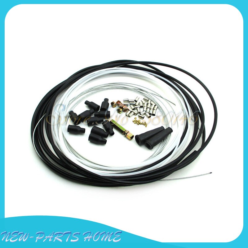 5 Metres Diy Throttle Cable Kit Nipples Ferrules Barrel Nipples Carb Neoprene Boots Mid-Adjuster