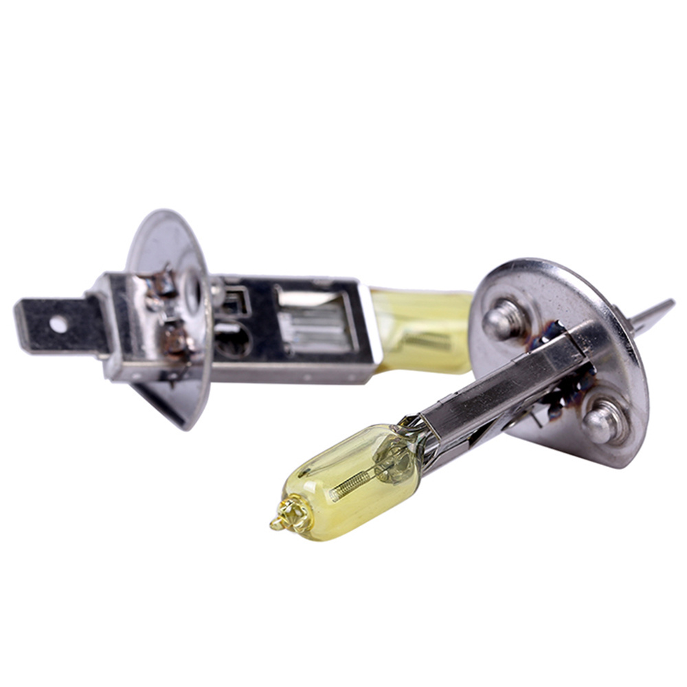 Bombilla halógena para faros delanteros de coche, luz antiniebla, color amarillo, 2 piezas, H1, H3, H4, H8, H11, 9006, 12V, 55W: Verde