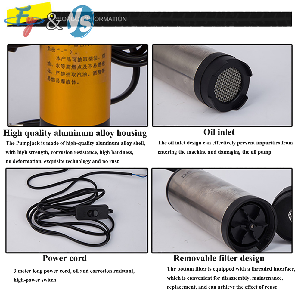 12V Elektrische Kraftstoffpumpe 12L/min, Diesel- und Wasserpumpe mit Schalter für Auto, Boot, LKW und Marine-Einsatz