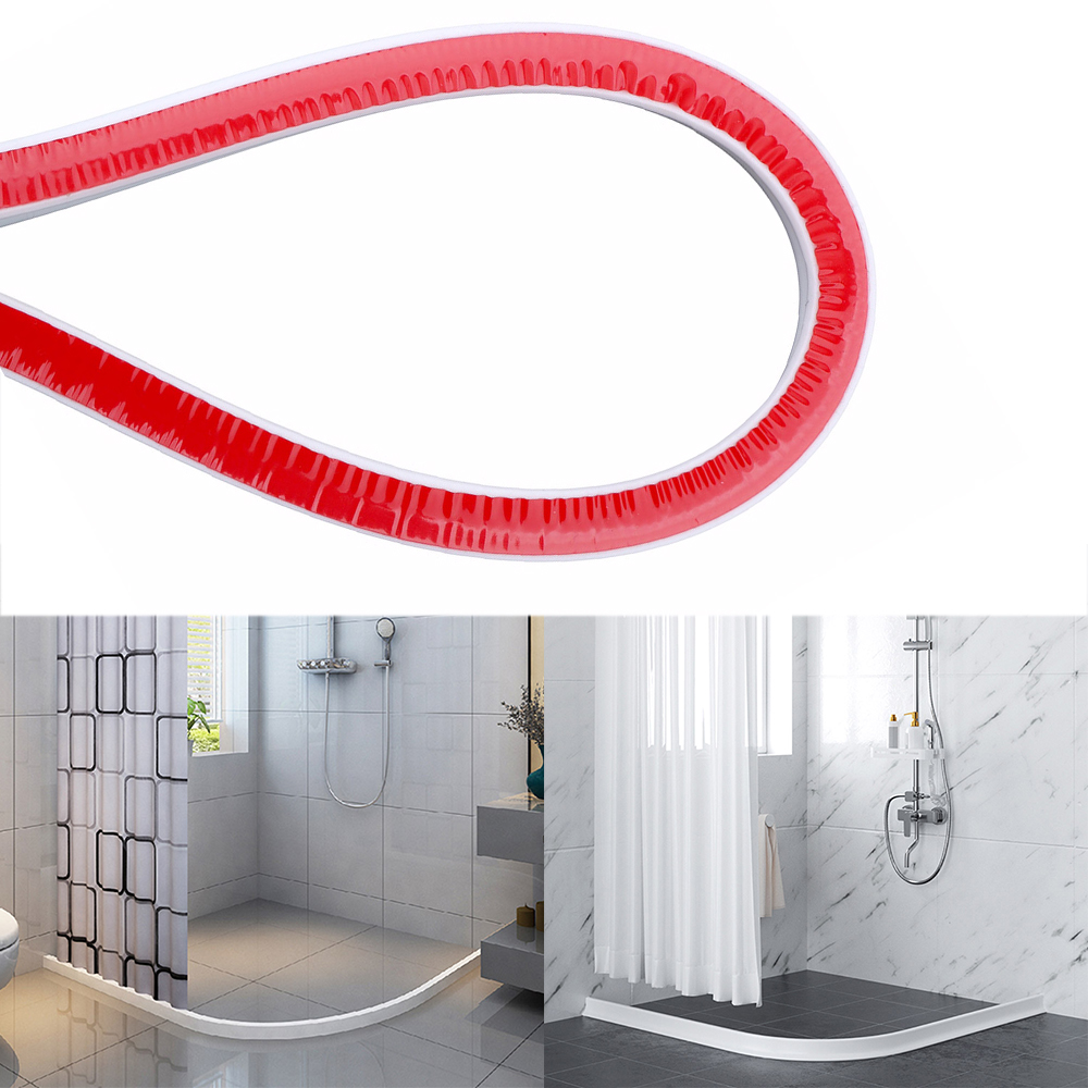 NICEYARD Bathroom Kitchen Water Stopper Silicone Water Barriers Floor Partition Strips Dry and Wet Separation Flood Barrier