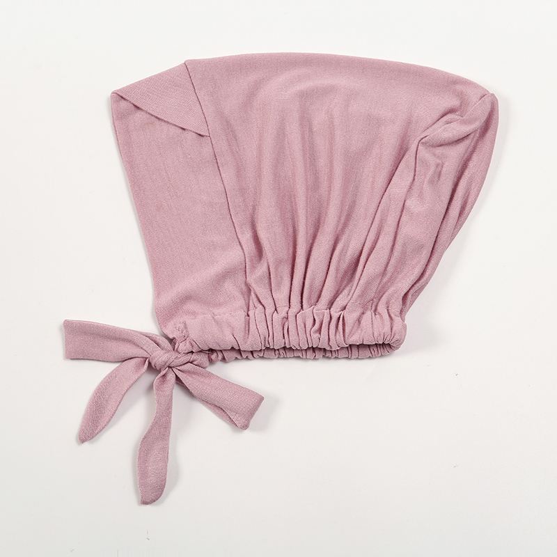 Gekreuzte Stirn Kappen Frauen Innere Hijab Unterkappe Muslimischen Weiche Modale Turban Gummiband Kappen Einfarbig Unterseite Hütte Untertuch: Staubigen Wein