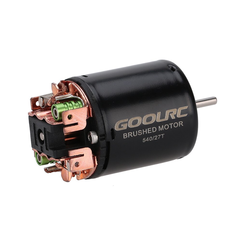 GoolRC Moteur 540 Motor RC Car 1:10 Parts 13T 17T 21T 23T 27T 35T 45T 55T 80T Brushed Motor 60A Brushed ESC for Traxxas 12428: 27T