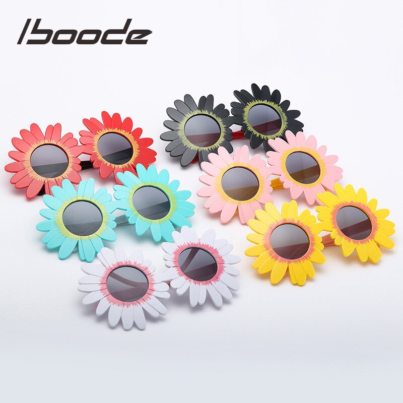 Iboode låve solbriller takrenne jenter søte solsikke rund innfatning solbriller baby barnefest solbriller  uv400 nyanser