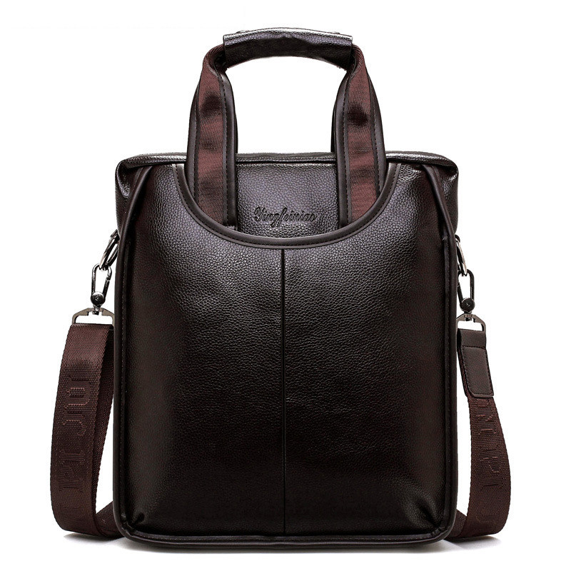 Scione petite mallette hommes sac de messager hommes en cuir sacs à bandoulière homme affaires sacs à bandoulière pour Mini homme sac à main en cuir: Brown