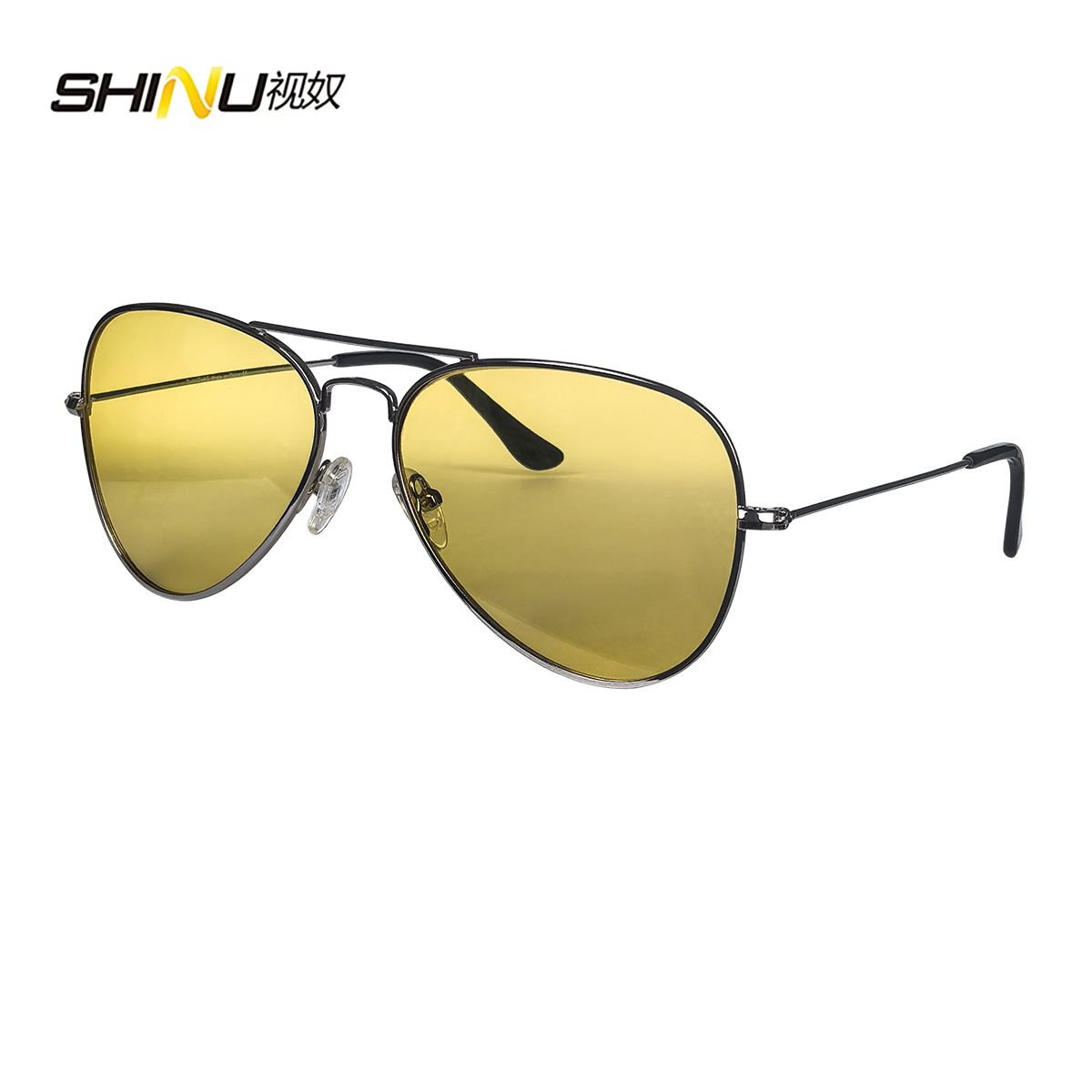 Shinu óculos anti-luz azul masculino, lentes laranja, filtro de luz azul, melhor descanso para dormir, armação de metal