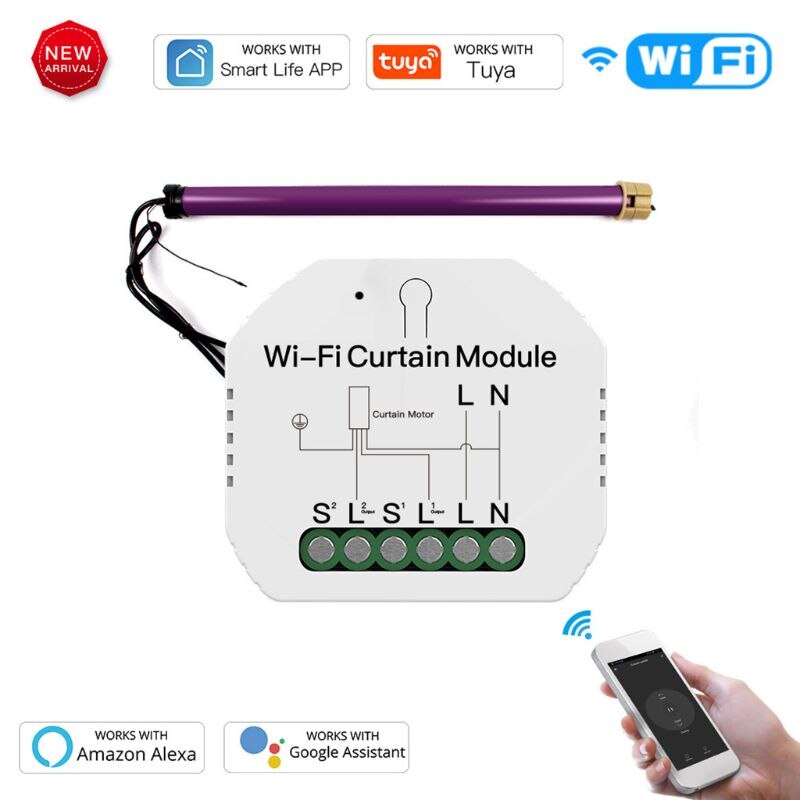 Wifi rf smart gardinmodul omkopplare rullgardiner jalusimotor timerinställning