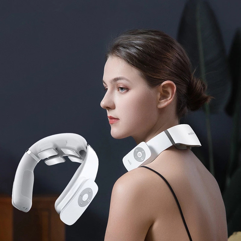 Xiaomi-masajeador eléctrico Mijia Jeeback G3 para cuello, masajeador TENS de pulso para aliviar el dolor de piernas, vibrador de 4 cabezales, herramientas de masaje Cervical con calefacción