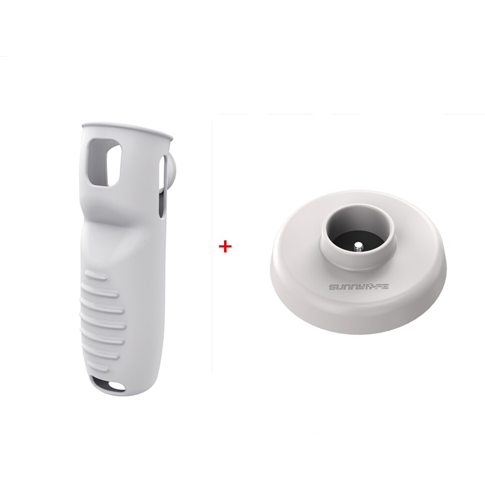 Dji Om 5 Base Mount Met 1/4 Schroef Desktop Stand Statief Ondersteuning Voor Dji Osmo Mobiele 5 Handheld Gimbal Stabilizer accessoires: Sliver