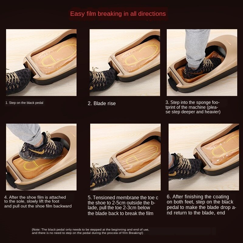 Shoes Machine Automatic Shoe Cover Machine Shoe Polishing Equipment Kit Set Foot for Home Shoes Tool Shoe film Silver