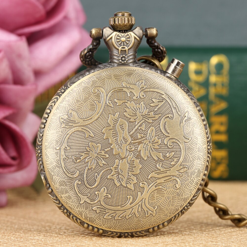 Quartz Pocket Watch Train Steampunk Bronze/Silver/Gold Pendant Watches Unique Clock with LED Fob Watch reloj