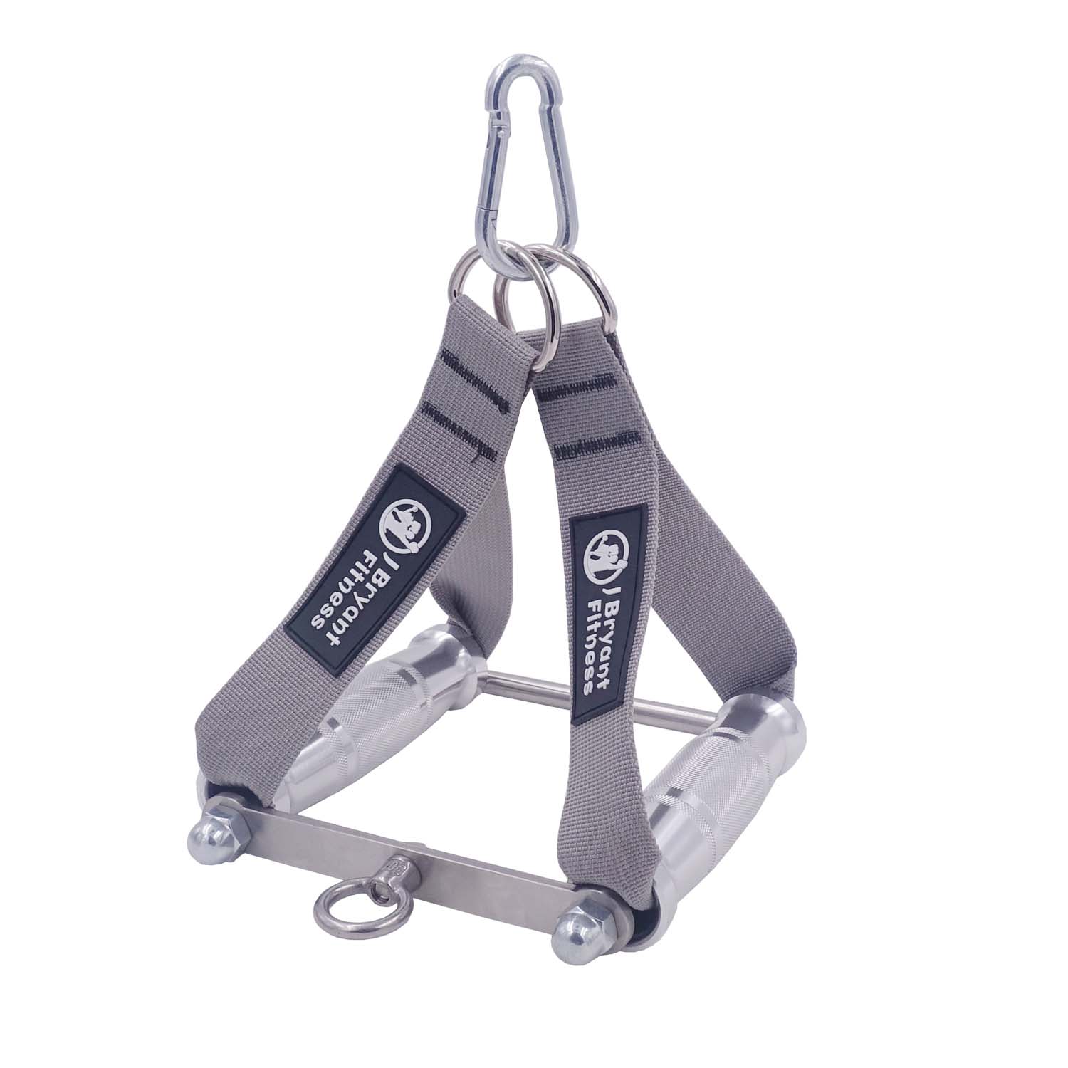 Gym Rowing Double D Handle Lat Push Down V Bar Cable Machines Attachment Multifunction Triceps Strength Workout Exercise Trainer: metal handle gray