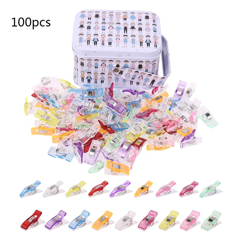 Juego de Clips multiusos para Patchwork, costura, Quilting, ceñido, manualidades, 100 unidades: 7 100pcs