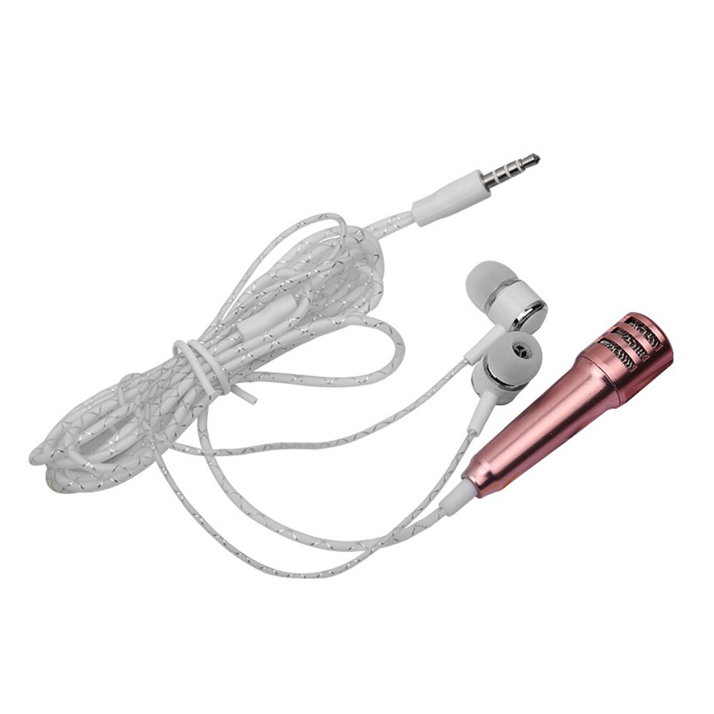 Portable 3.5mm Stereo Studio Mic KTV Karaoke Mini Microphone For Cell Phone Headphones With Microphone USB Mini Microphone