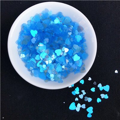 Rose Crystal 3mm 4mm 6mm Multi Size 3000 stks Liefde Hart Vorm Losse Pailletten Pailetten voor Nagels art, bruiloft decoratie confetti: Light Blue Color