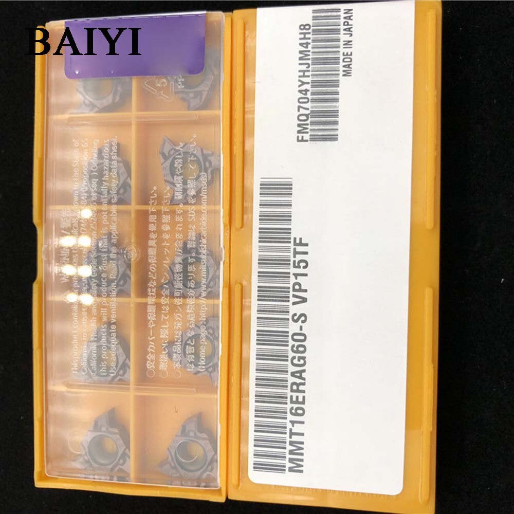10 Uds MMT16ER AG60-S VP15TF 16ER AG60 VP15TF herramientas de corte, inserto con rosca insertos de carburo Herramientas CNC hoja 16ER AG60