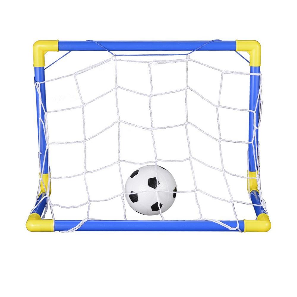 Opvouwbare mini voetbal voetbal doelpaal netset met pomp kinderen sport binnen buiten speelgoed kind verjaardag plastic