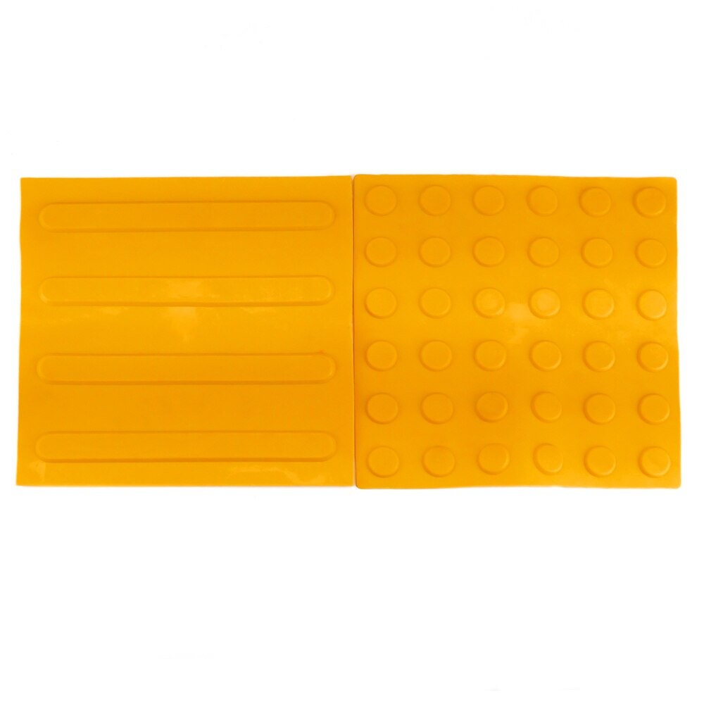 PrimeMatik - Baldosa podotáctil pavimento táctil de ciegos invidentes de 30x30cm con franjas amarillo 10-pack