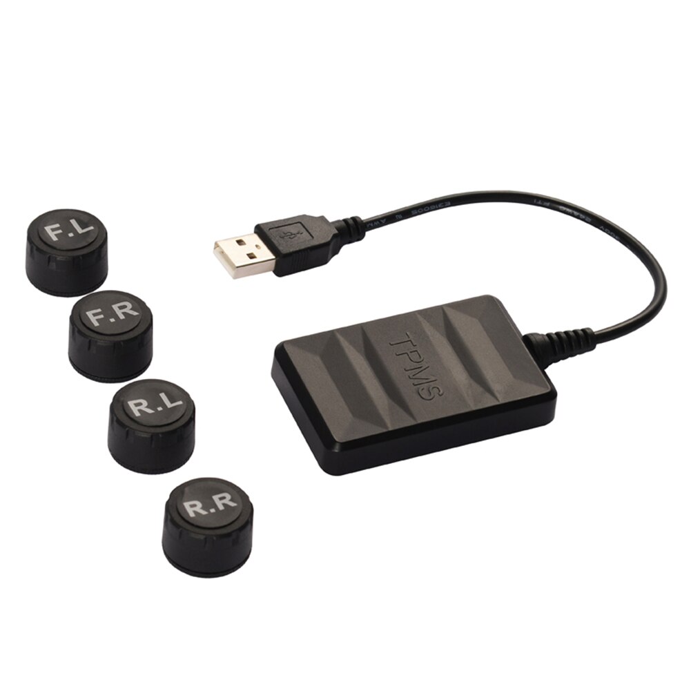 5PCS Sensors USB Spare Tire Pressure Monitoring TPMS External Sensors For Android Navigation