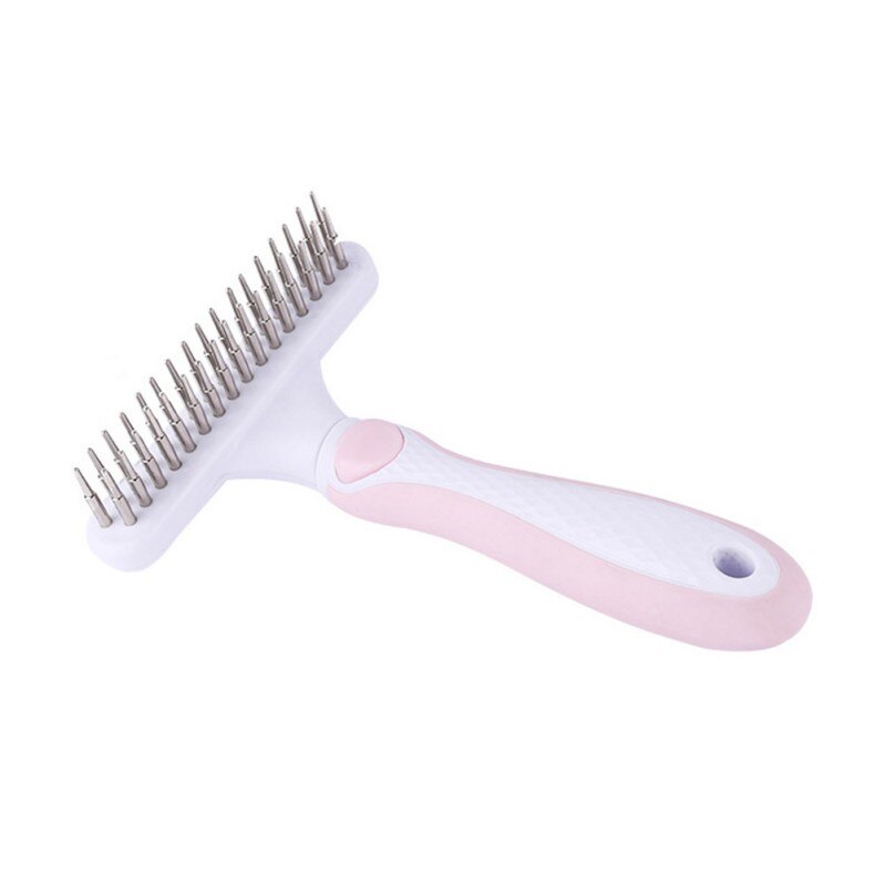 Pet Comb Rake Comb Grooming Brush Deshedding Tool Beauty Comb For Large Dogs Golden Retriever Husky German Shepherd: Pink