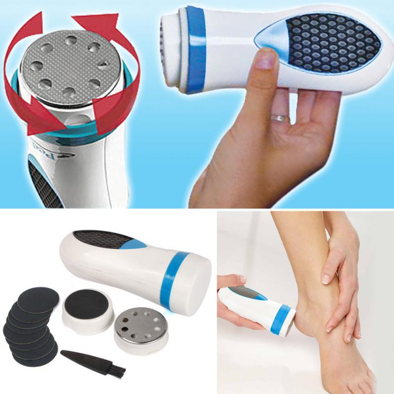 Pedi Spin TV Dispositivo de pelado eléctrico de cuidado de los pies Kit de pedicura pie Lima piel dura callos removedor