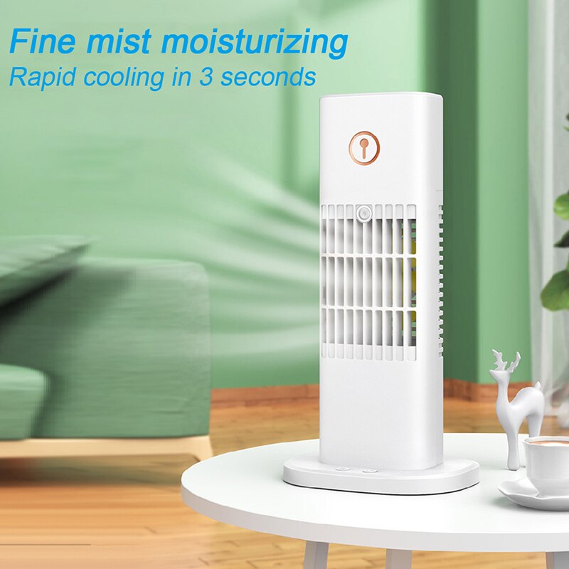 Portable Air Cooler Desktop Super Quiet Mini Air Conditioner Ice Air Cooler Fan for Home Office Room LB88