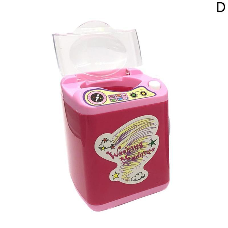 1 sztuk elektryczna pralka zabawka mechaniczna pralka elektryczna słodka zabawka pędzel kosmetyczny robić pudru ptyś podkładka uroda czyszczenie nowe narzędzie:  wind czerwony