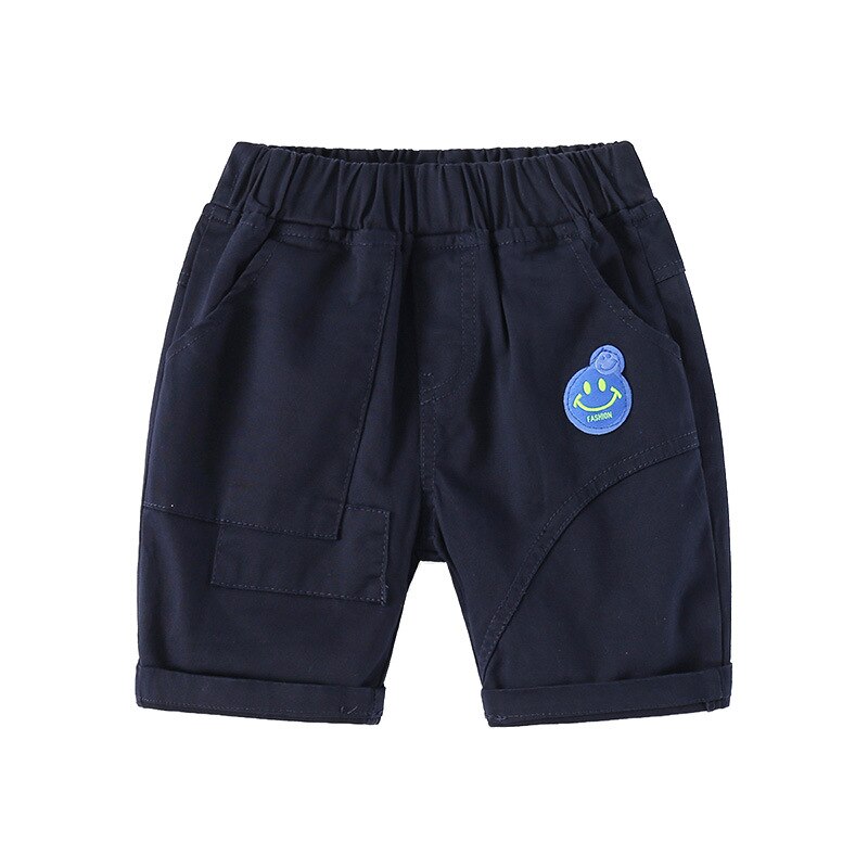 Smile Boys-pantalones cortos de algodón hasta la rodilla para niños, pantalón de cintura elástica, ropa de verano