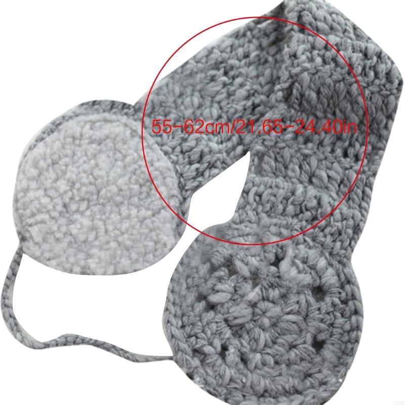 Cache-oreilles en tricot pour femmes, bandeau chauffe-oreille en Crochet, cache-oreilles en tricot avec pompons, cache-oreilles chauds d'hiver