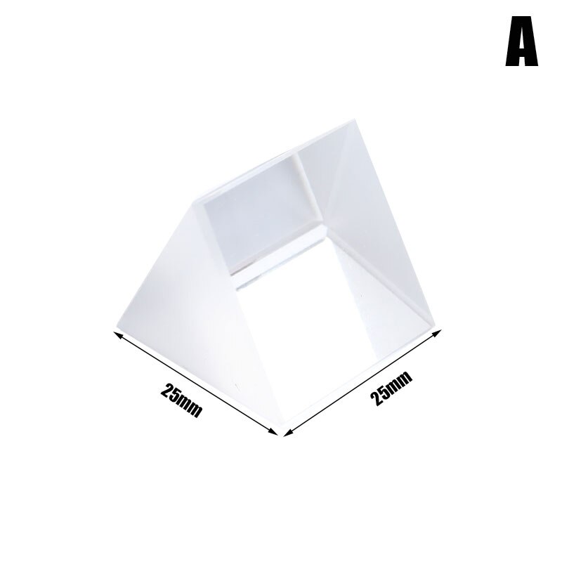 30*30*30*30mm Triangular Prism Rainbow Prisma Crystal Photographic Physics Light Experiment Color Children's Light Experiment: A