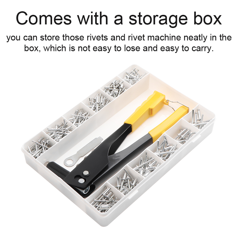 Heavy Duty 380 Pcs Klinkhamer Set Blind Klinknagel Machine Assortiment Kit Praktische Hand Tool Set Voor Elektrische Techniek Dagelijks Gebruik