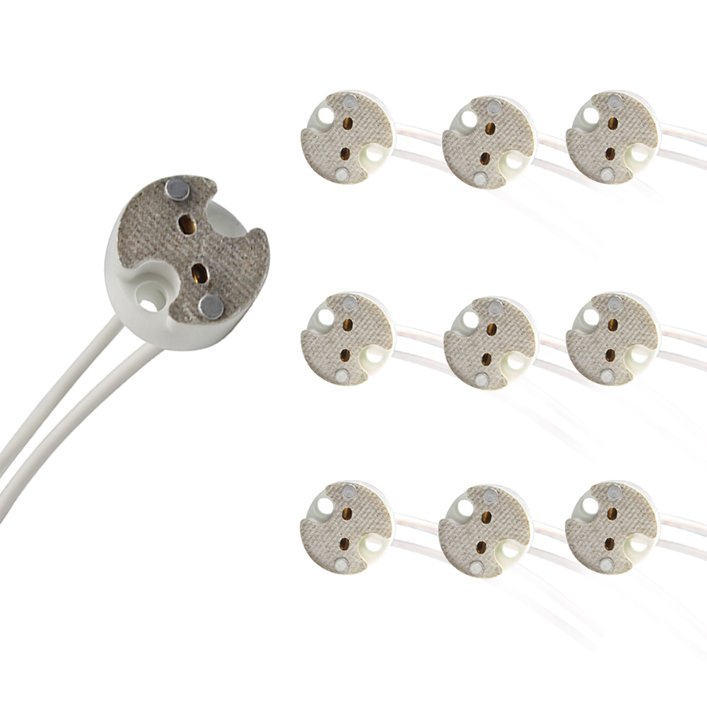 G5.3 / GU5.3 / MR16 / G4 / MR11 Ronde Keramische Led Halogeen Lamp Light Bulb Socket Houder Base Draad connector Adapter MR16