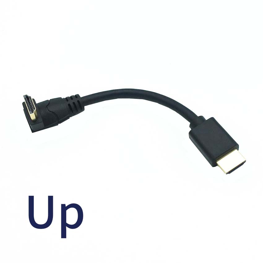 HDMI 2.0V 4K*2K @60HZ ,HDMI Male to HDMI Male UP DOWN LEFT RIGHT 90 Degree Angled Cable 15CM: Up